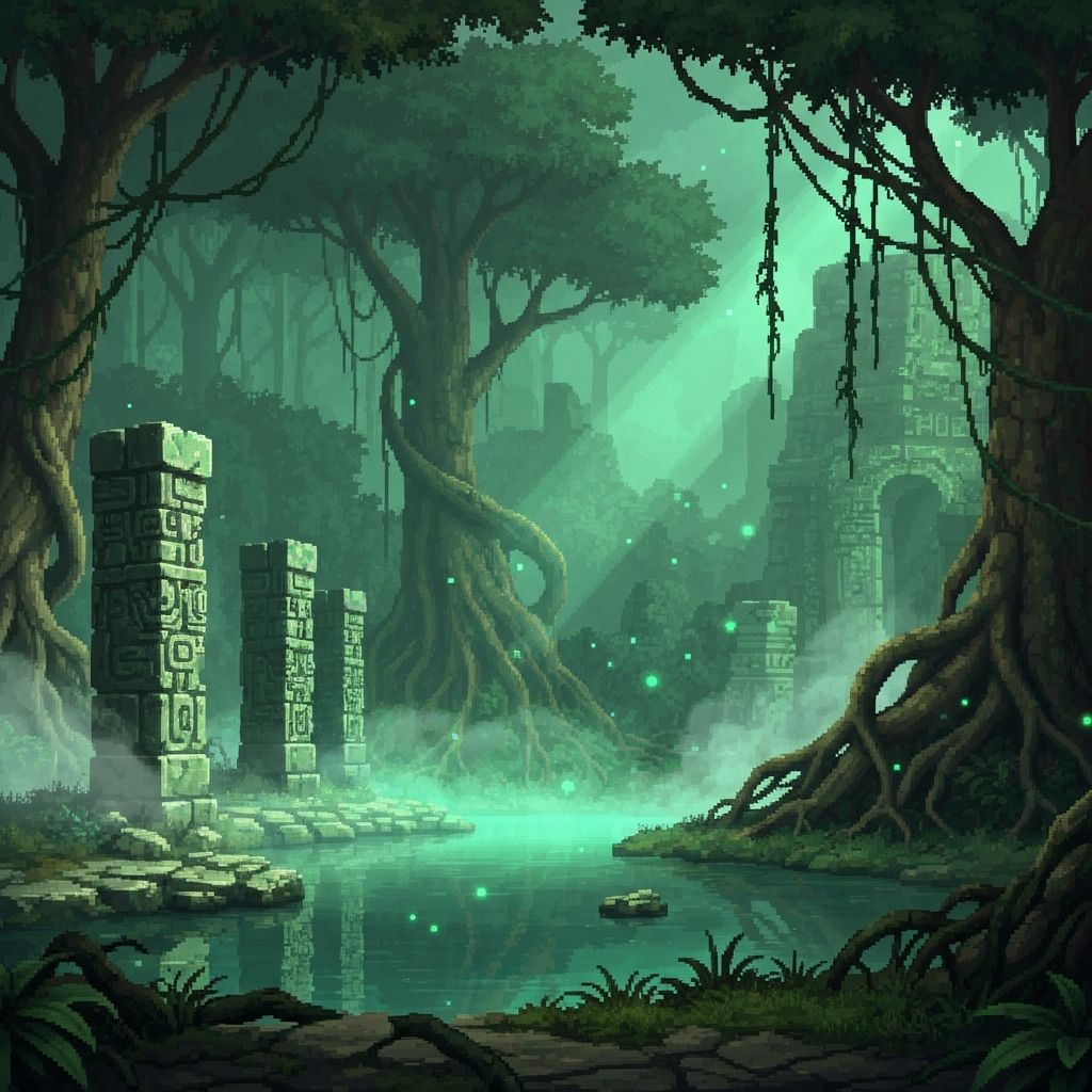 Jungle ruins and sacred pathways hint at the trials ahead